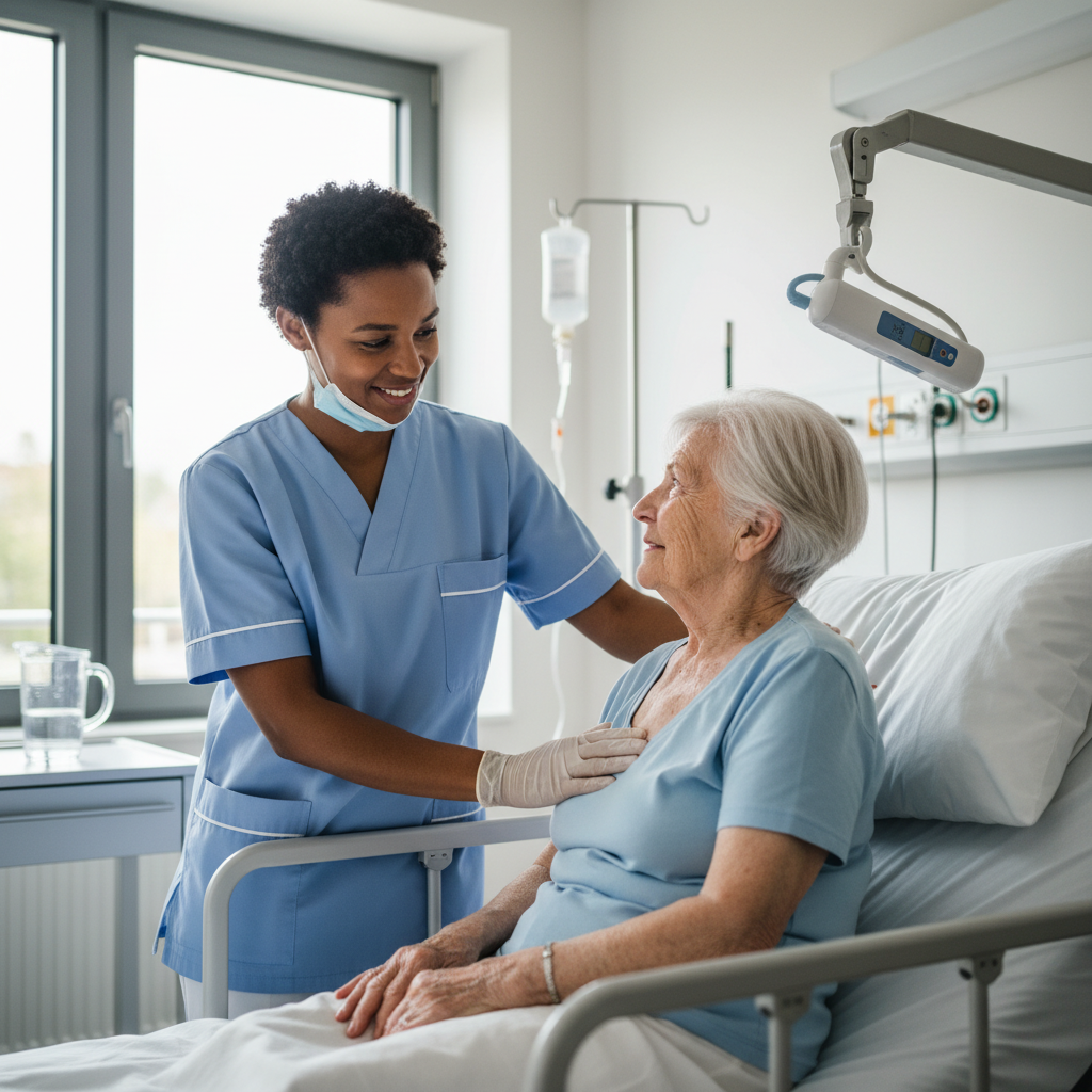 Aide-soignant/Aide-soignante en MRS - Profession de soins en Belgique Aide-soignant/Aide-soignante accompagnant une personne âgée - Formation en soins aux personnes Belgique